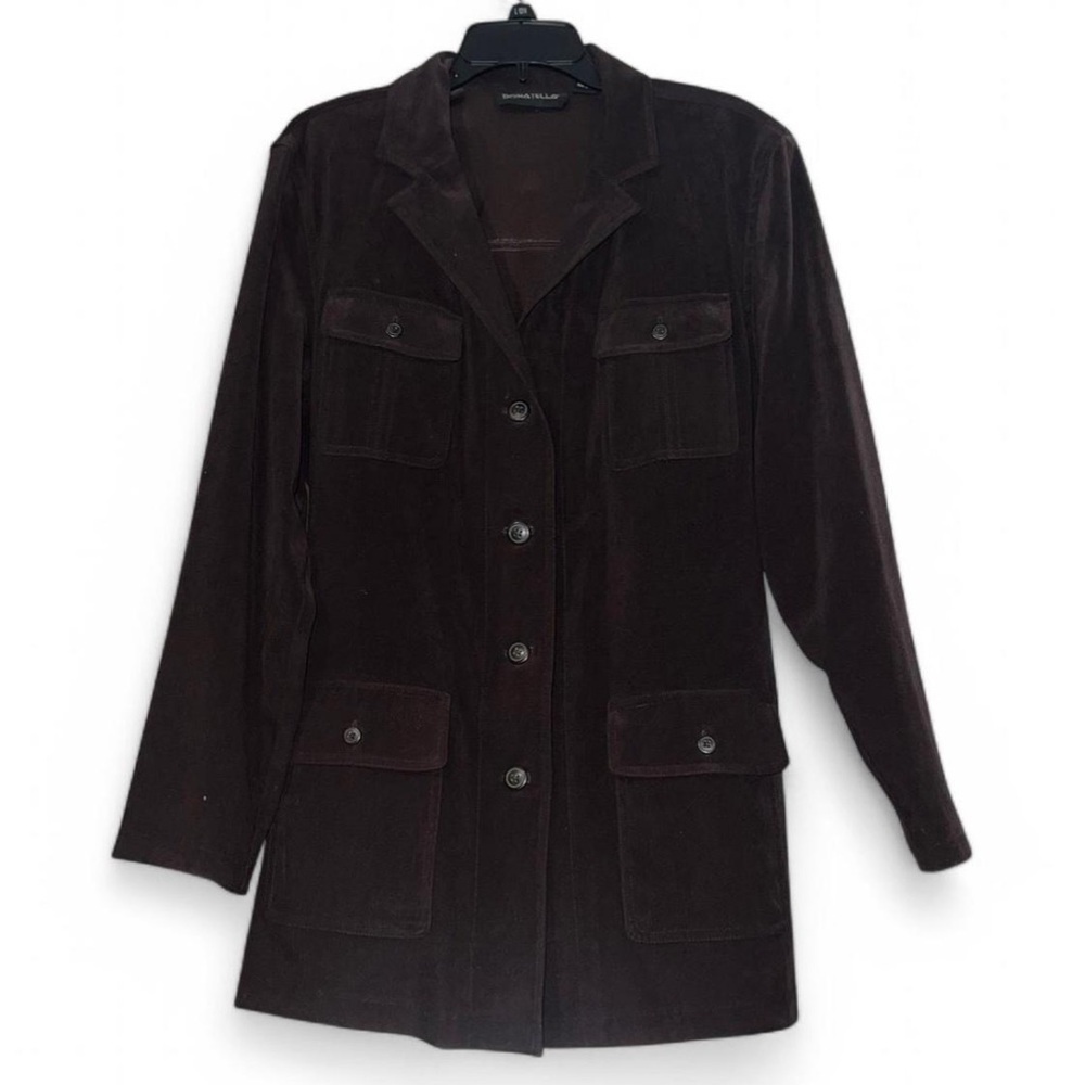 Vintage Donatella Women’s Medium Chocolate Brown Sports Jacketket/Blazer